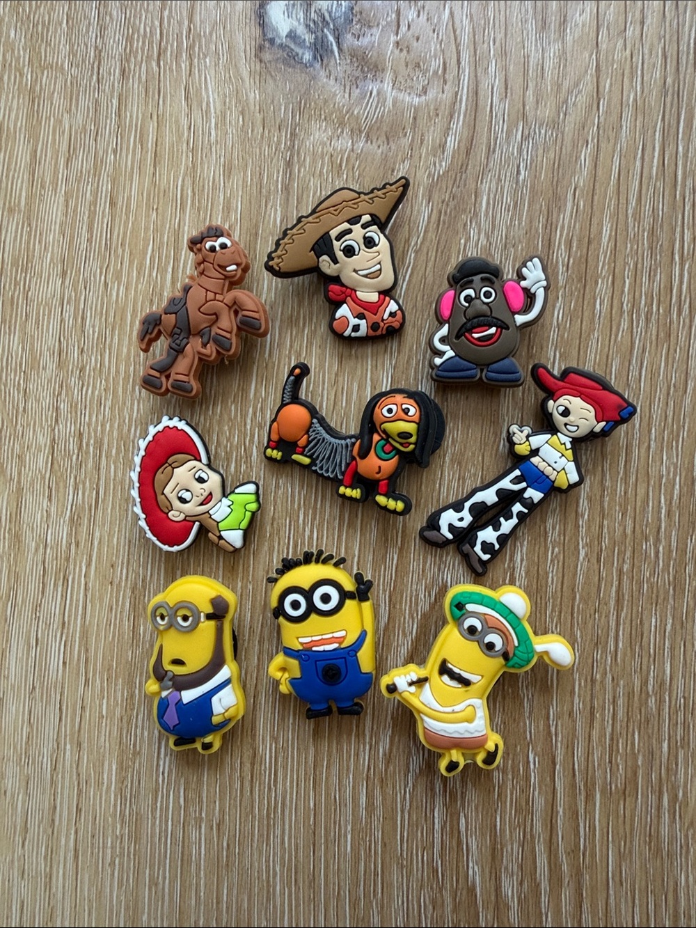 Crocs Shoe Jibbitz Lot Of 9 Toy Story Minions